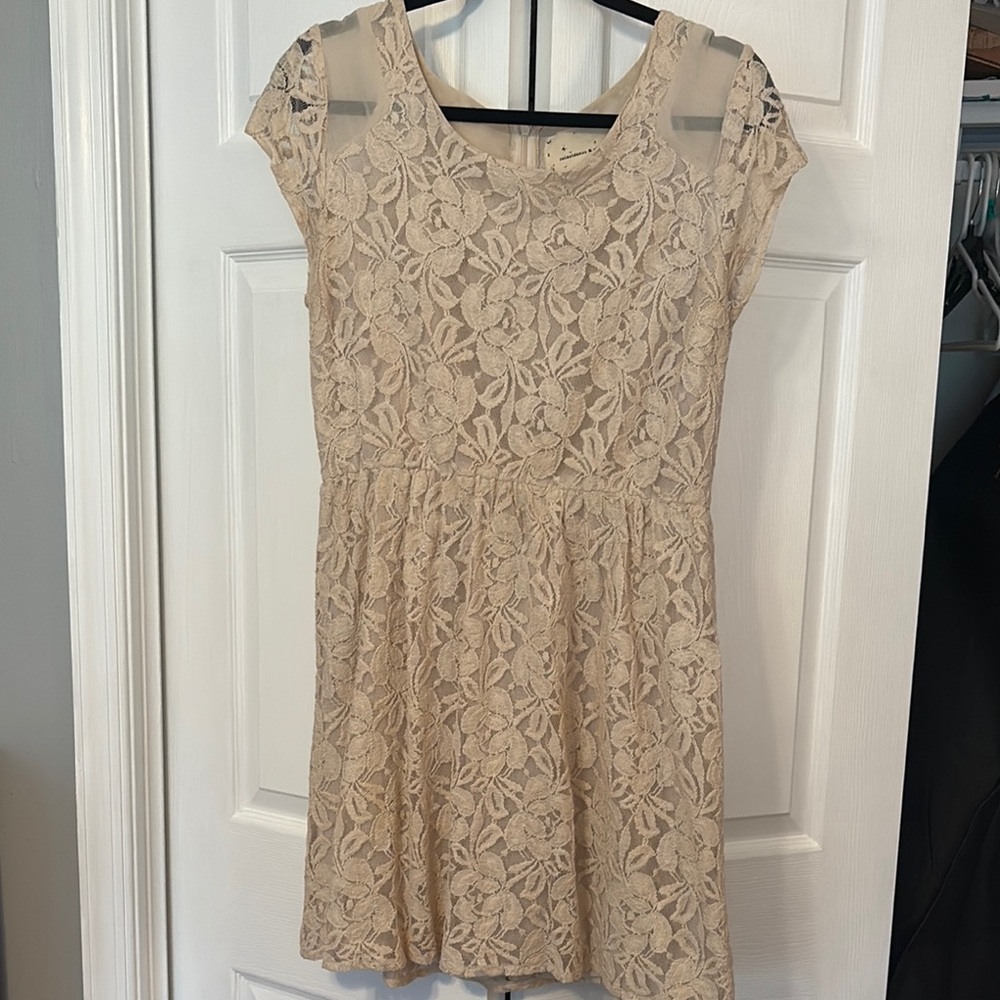 Coincidence & Chance (Urban Outfitters) Lace Dress in Cream